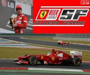 пазл Фернандо Алонсо - Ferrari - 2012 Корейский Гран-при, 3 классифицированы